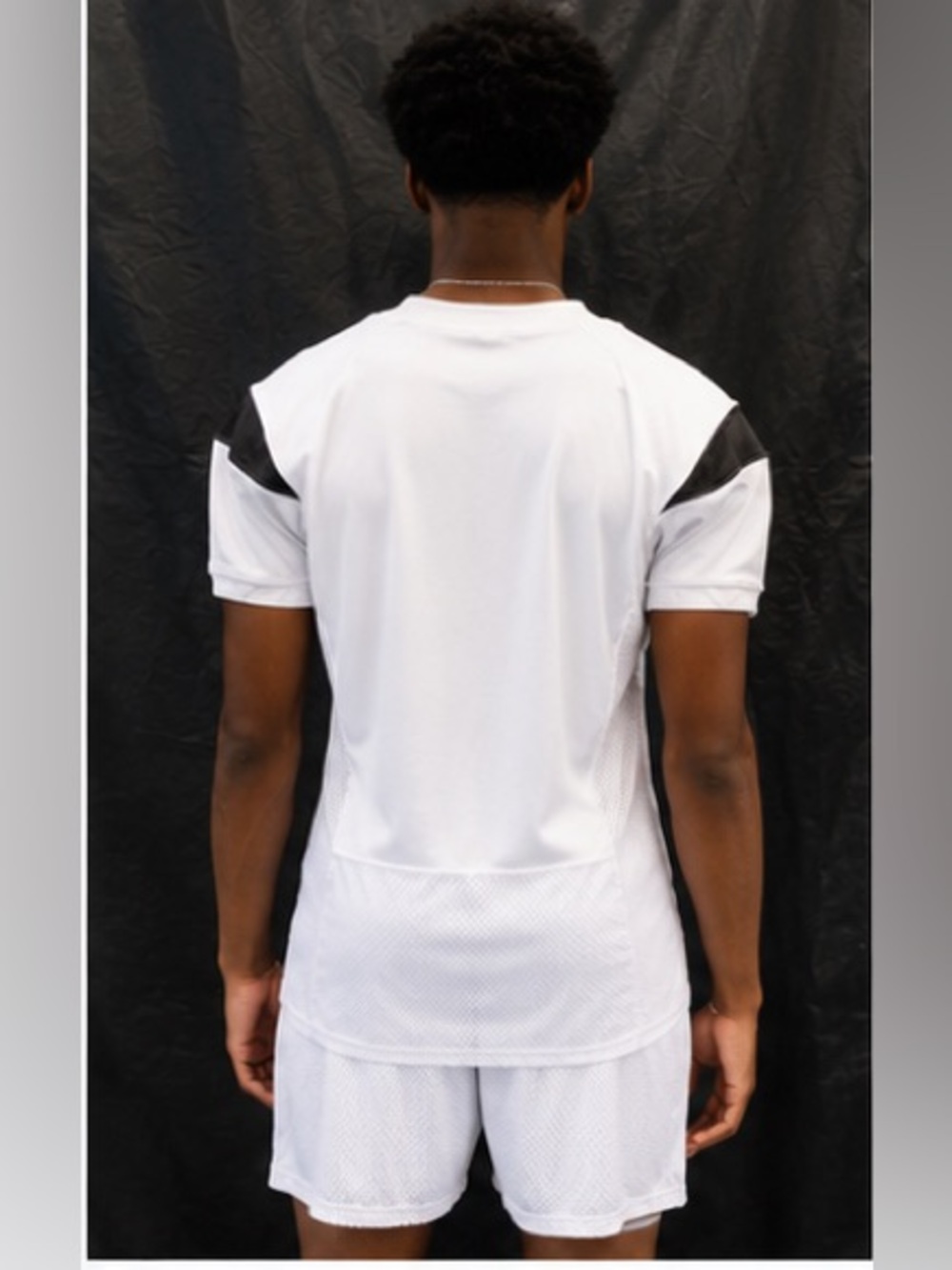 Nike Men’s White Football Jersey with Black Accents - Picture 4 of 6